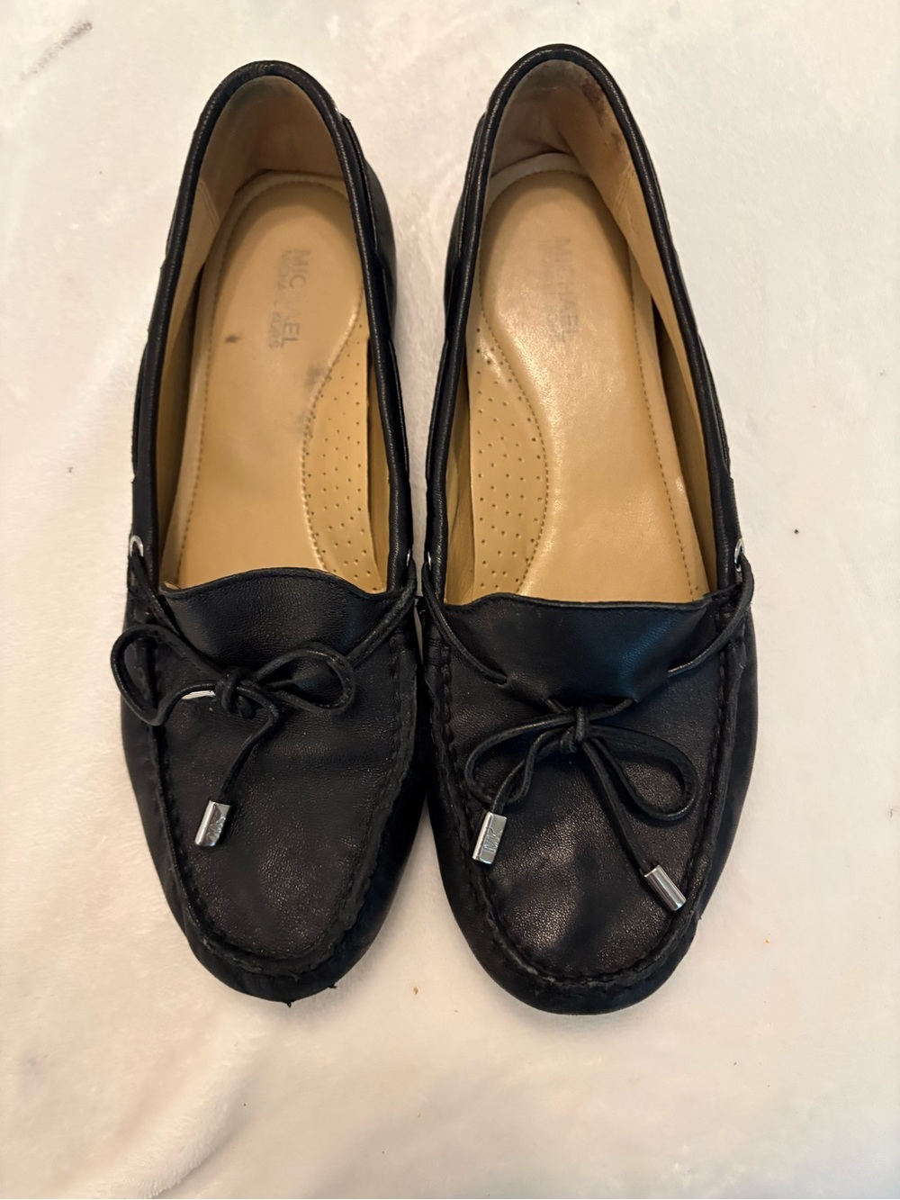 Michael Kors Juliette Black Leather Women’s Loafers Size 7.5.